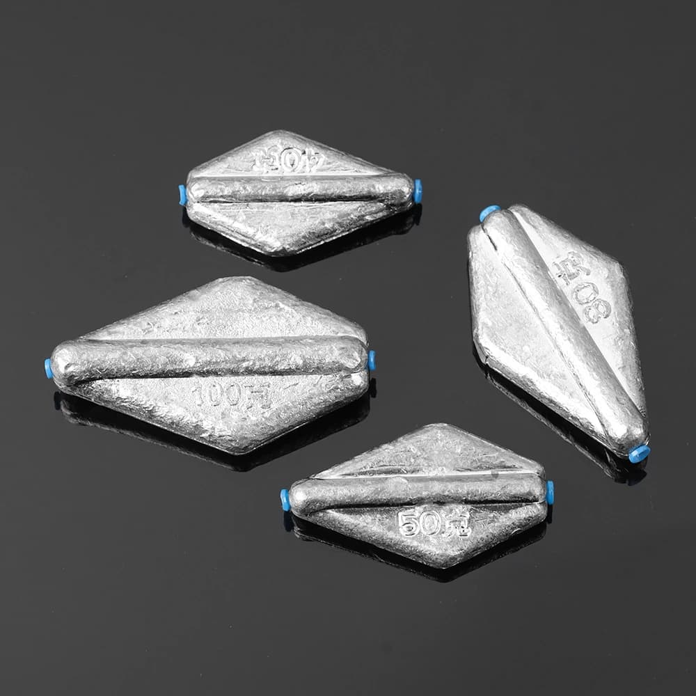 Plombs de pêche plats Tongxin 40g à 120g choix multiple pour pêche en eau douce plombée ligne
