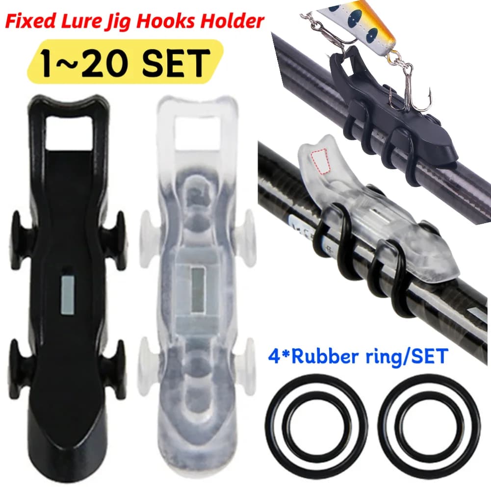 Support appât magnétique fixation élastique leurres hameçon protection canne accessoires