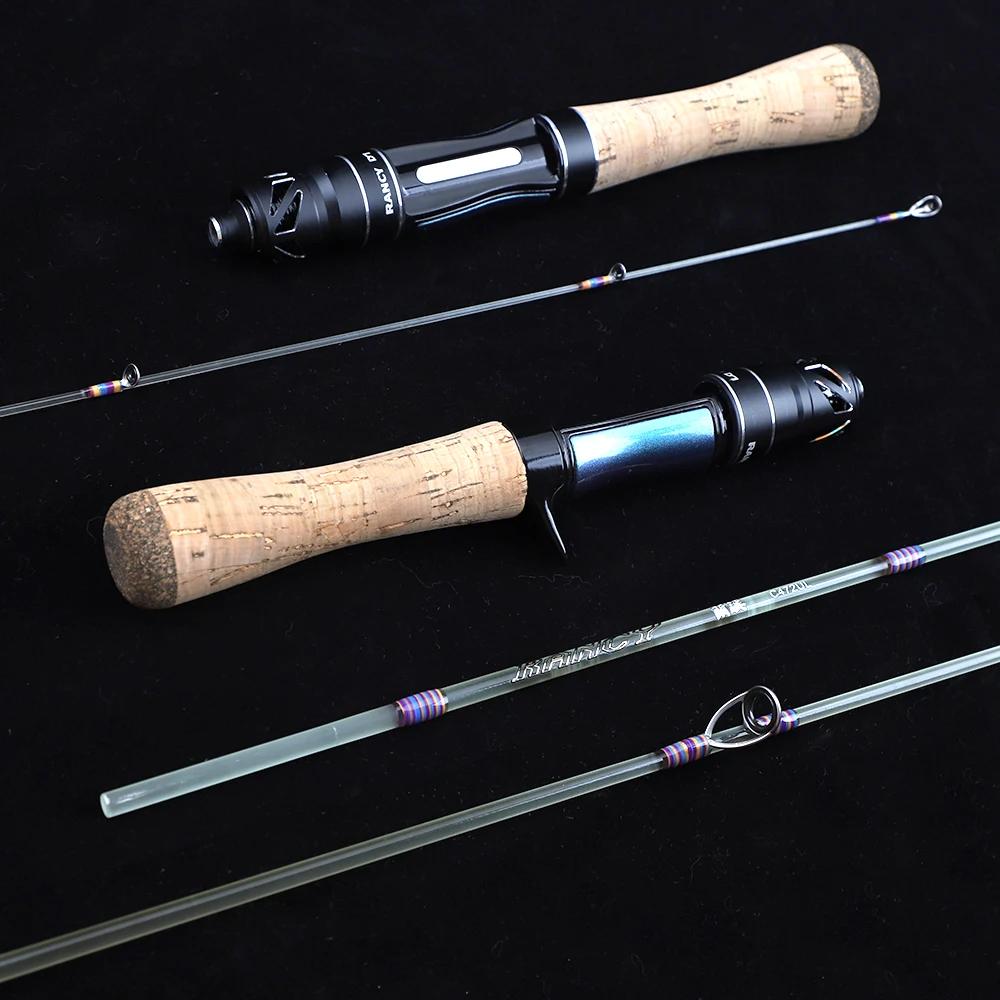 Canne truite ultralégère Fishingfans Mini Player 1.4m fibre de verre avec guides FUJI pour pêche fine
