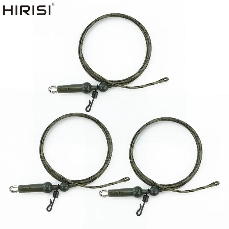 HIRISI 3PCS Plombée Carpe 68CM avec Rigs Hélicoptère - Ligne Tressée Accessoires Carpe