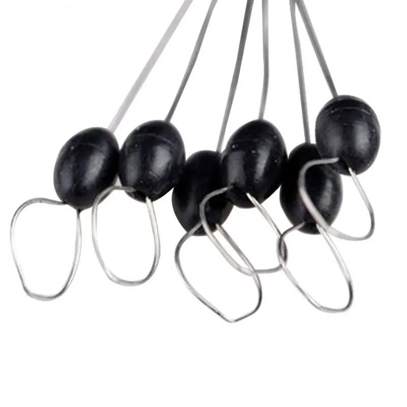 Lot 600 stop float perles caoutchouc noir - 100 groupes flotteur pêche accessoires