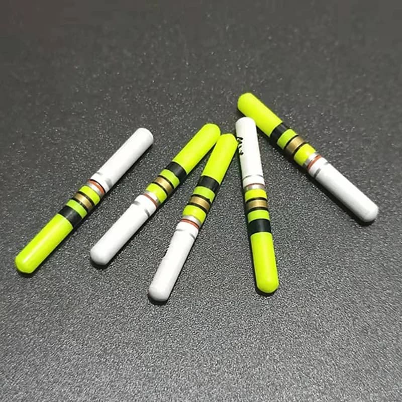Lot de 5 bâtons lumineux vert et rouge pour pêche de nuit, lampe LED CR322, accessoire