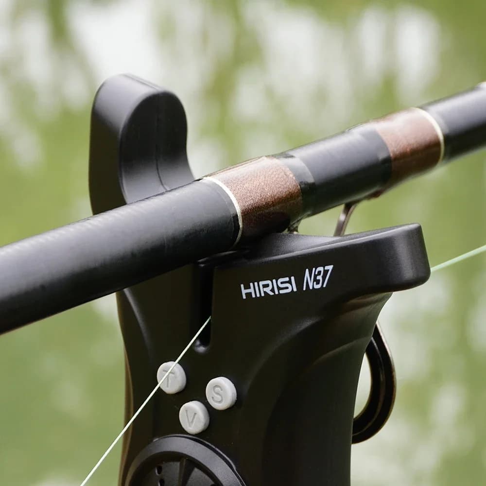 Alarme de touche feeder Hirisi avec contrôle volume, tonalité, sensibilité et indicateur LED N37 pour carpe