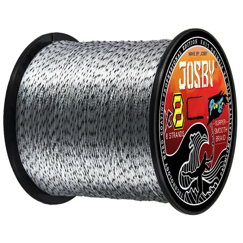 Ligne JOSBY Japan 8X 8 brins tressée 100-500M - PE moucheté eau douce et mer
