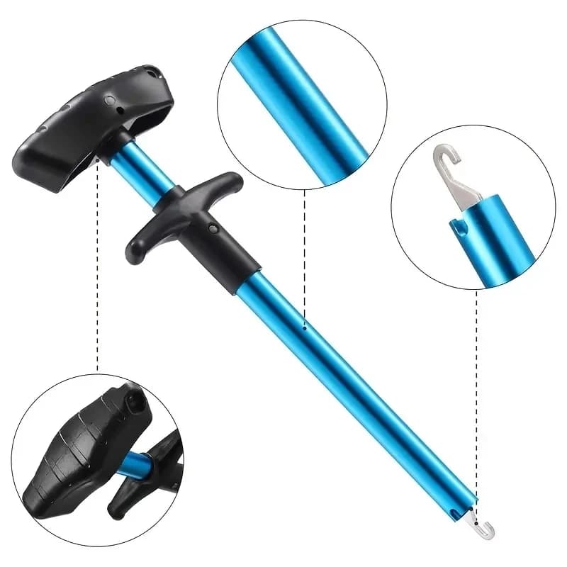 Séparateur hameçons aluminium portable en T pêche décrochage rapide équipement