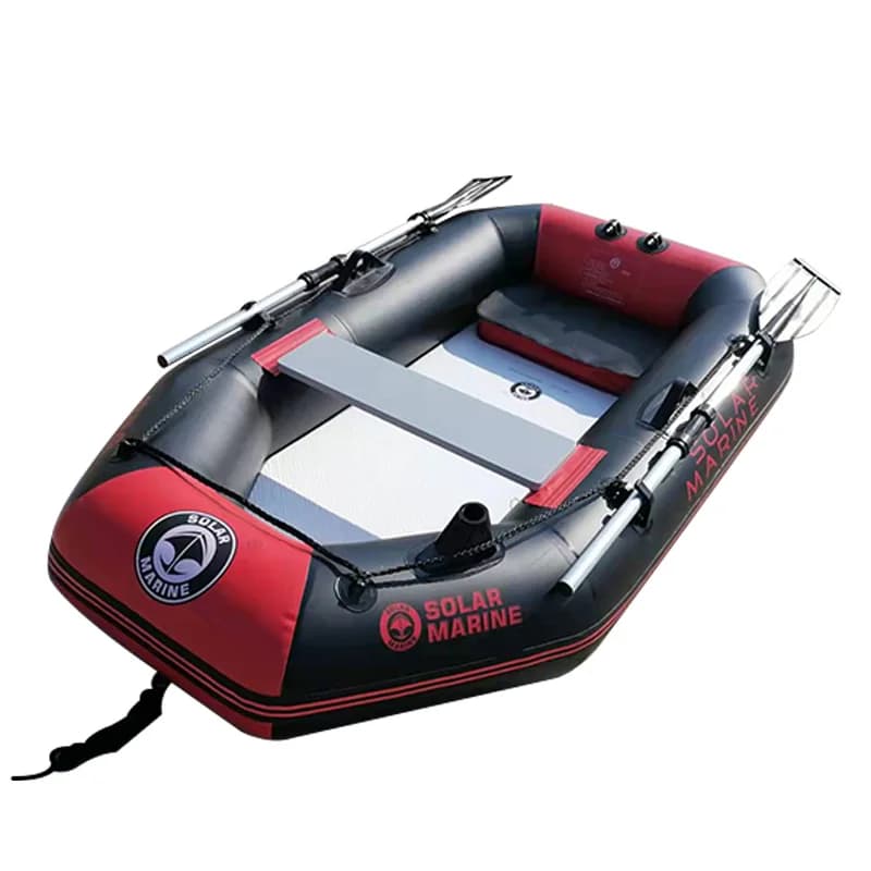 Kayak gonflable PVC Solarmarine 175cm - Bateau de pêche résistant avec plancher à air