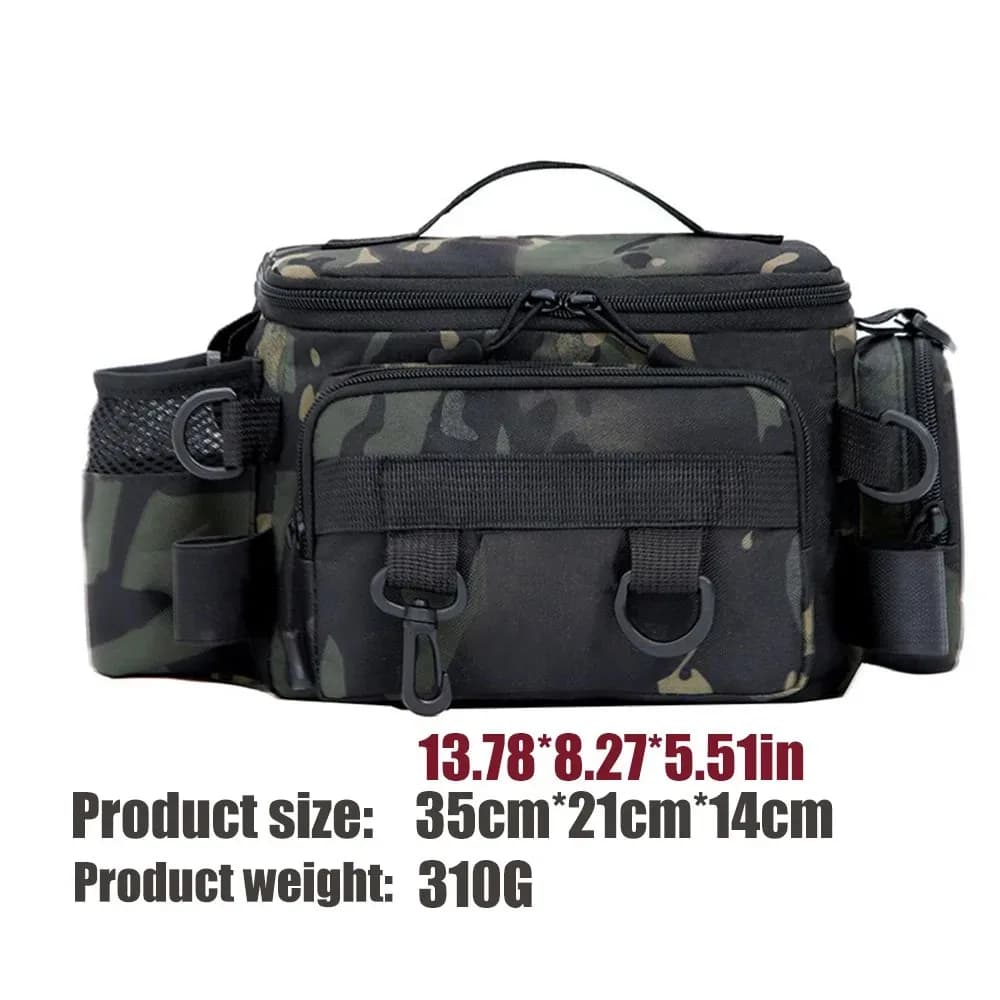 Sac à dos camouflage pêche homme avec multiples compartiments pour matériel de pêche mer et extérieur