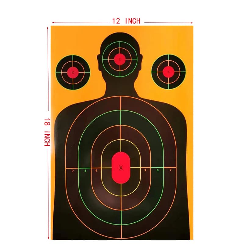 Cibles réactives Splatter 12x18 pouces pour fusils, pistolets, airsoft et carabines à plomb