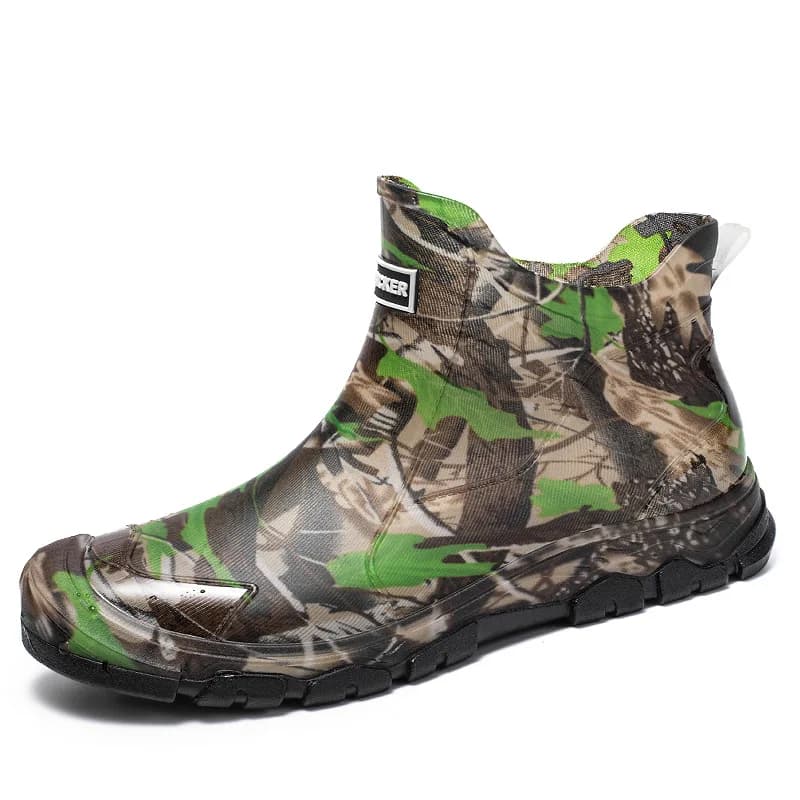 Bottes de pluie homme grande taille camouflage anti-dérapantes imperméables PVC 46 47 48