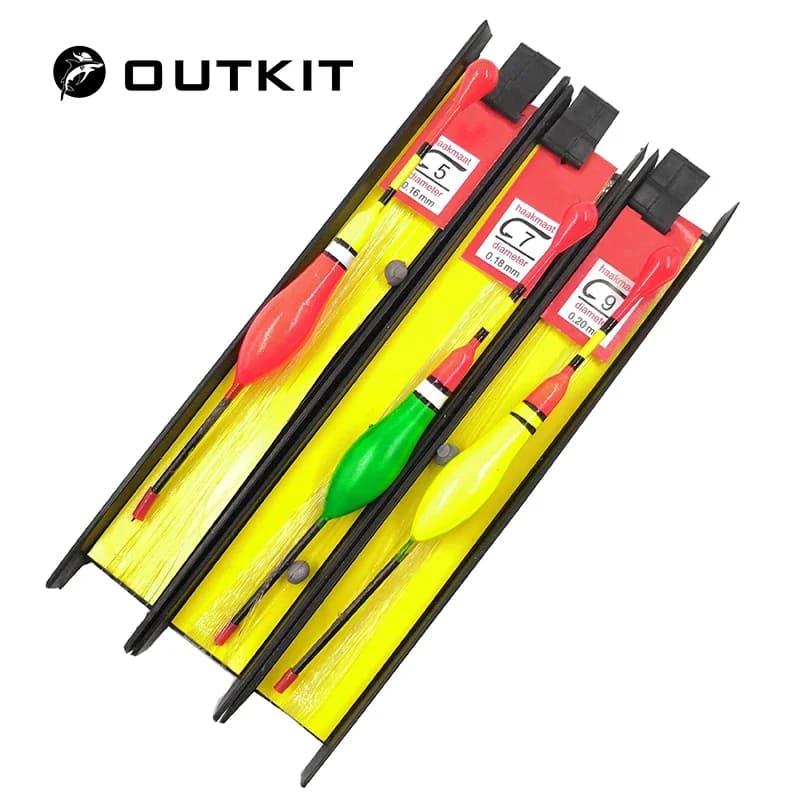 Flotteurs carpe 3 pièces OUTKIT bobber groupe pêche ligne triple accessoires matériel pêche