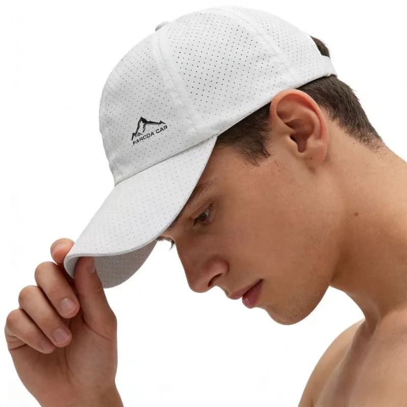 Casquette running perforée unisexe pour pêche - Séchage rapide protection UV légère réglable