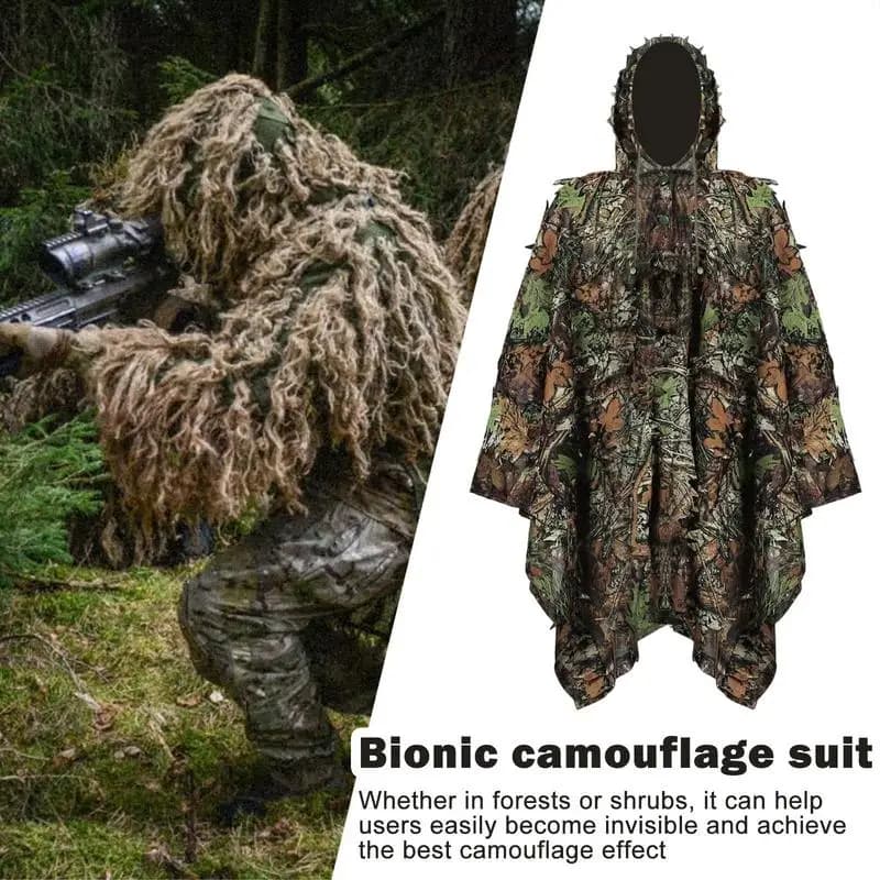 Vêtements ghille camouflage 3D jungle observation oiseaux pêche extérieure respirant confortable homme femme