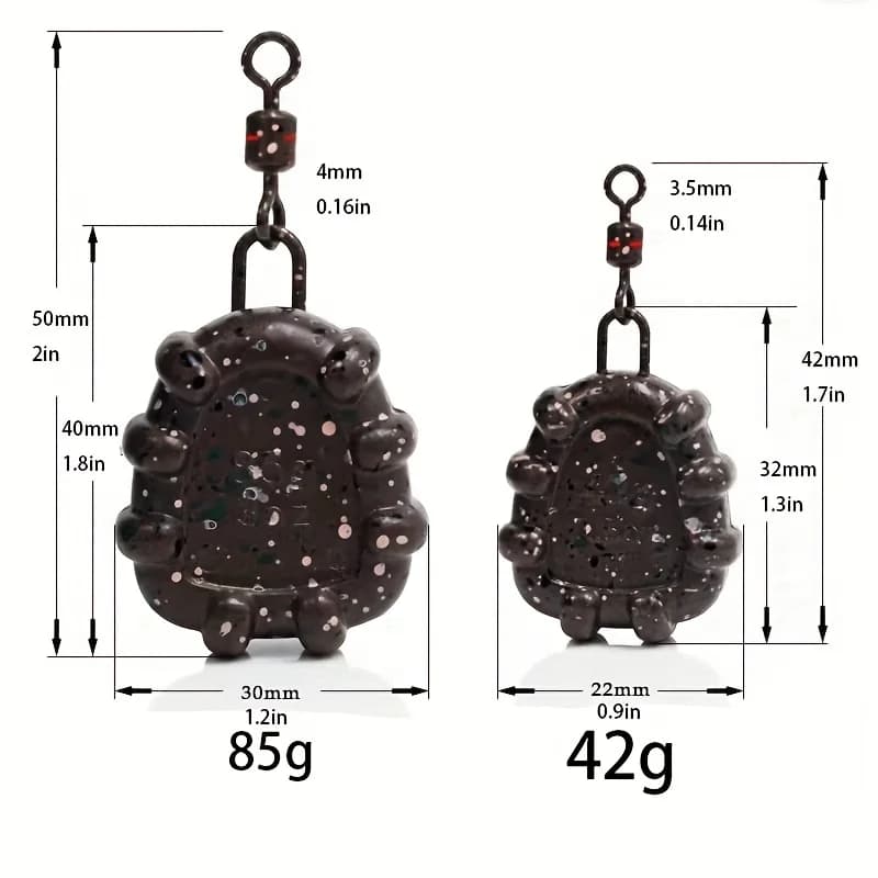 Plombs de pêche carpe YOTO 42g à 85g en plomb pur pour pêche au feeder et pêche de fond