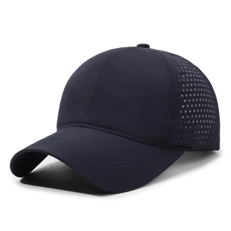 Casquette baseball mesh respirante unisexe - Léger couleur unie - Protection solaire ajustable pêche