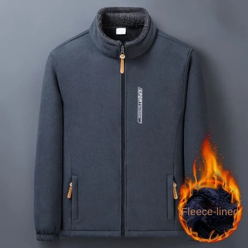 Veste polaire homme hiver outdoor légère - Cardigan zippé épais coupe-vent chaud proof froid