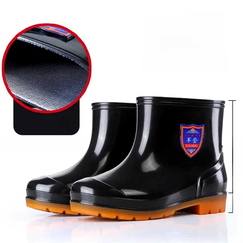 Bottes de pluie hautes épaissies homme légères résistantes anti-dérapage imperméables PVC protection