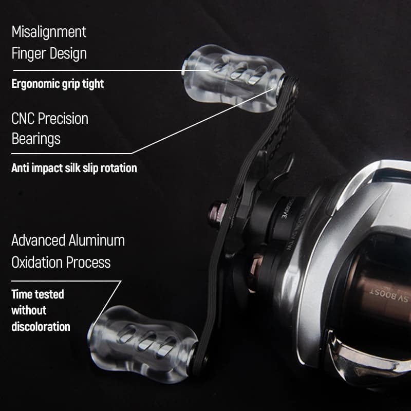 Poignée acrylique DEUKIO DIY pour modification moulinet spinning baitcasting accessoires personnalisation