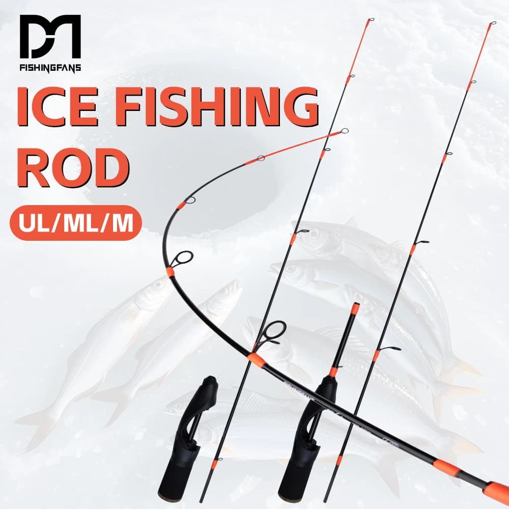 Canne pêche glace portable 24'' à 30'' carbone scion sensible hiver UL ML M