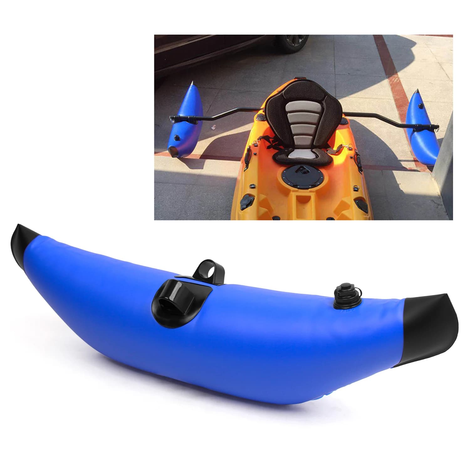 Stabilisateur flottant pour kayak gonflable - Système de flotteurs latéraux avec bras et support canne