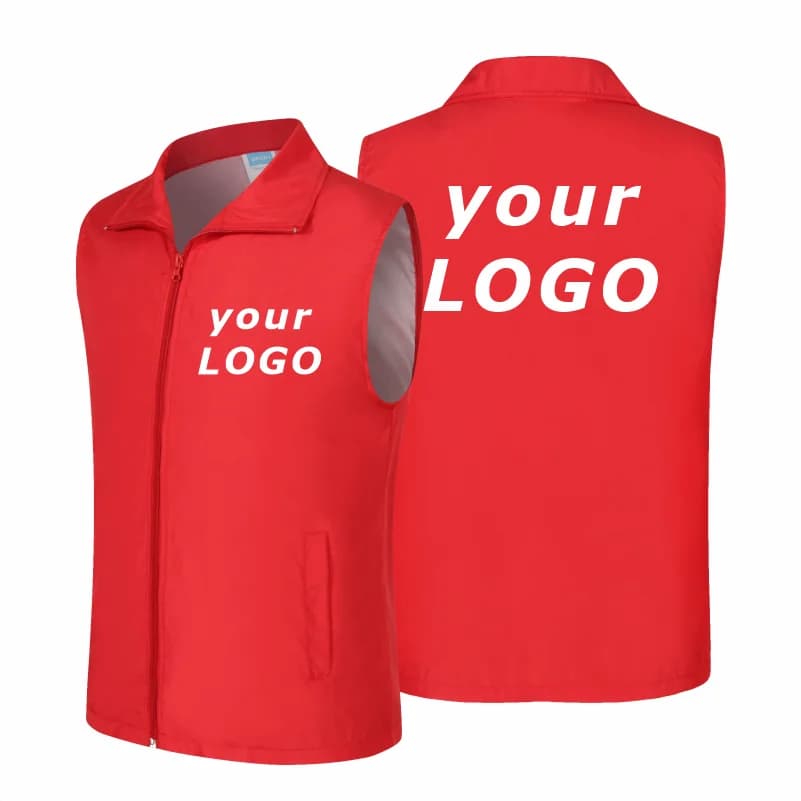 Veste sans manches été respirante légère personnalisable logo mixte homme femme 4XL