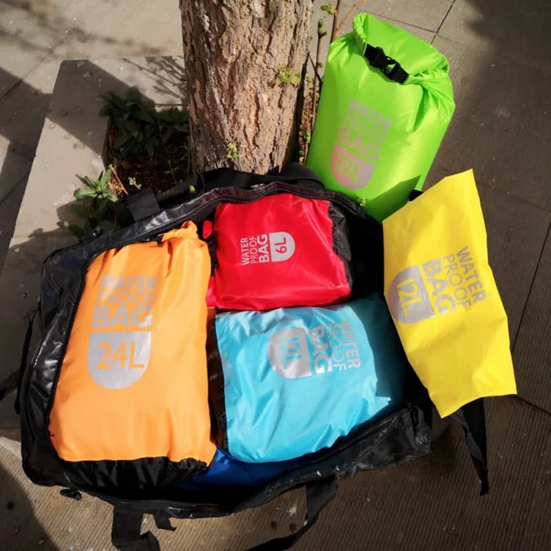 Sac étanche flottant 6 à 24 litres pour rafting kayak randonnée aquatique voile navigation