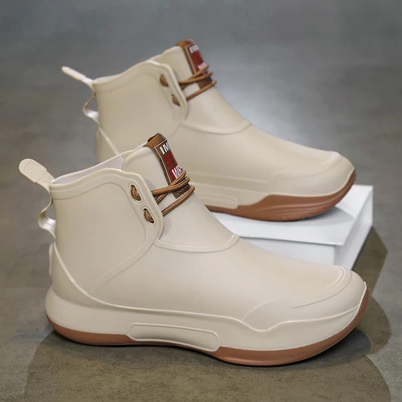 Bottes mi-mollet pêche imperméables hommes 2025 - Chaussures caoutchouc antidérapantes semelle épaisse