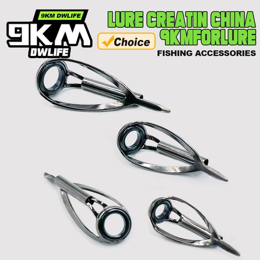 Kit réparation anneaux canne pêche 3 pièces céramique acier inoxydable 1.8-3.2mm pour montage