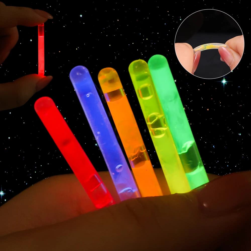 Bâtons fluorescents lumineux 10-100 pièces pour pêche de nuit et conditions de faible luminosité