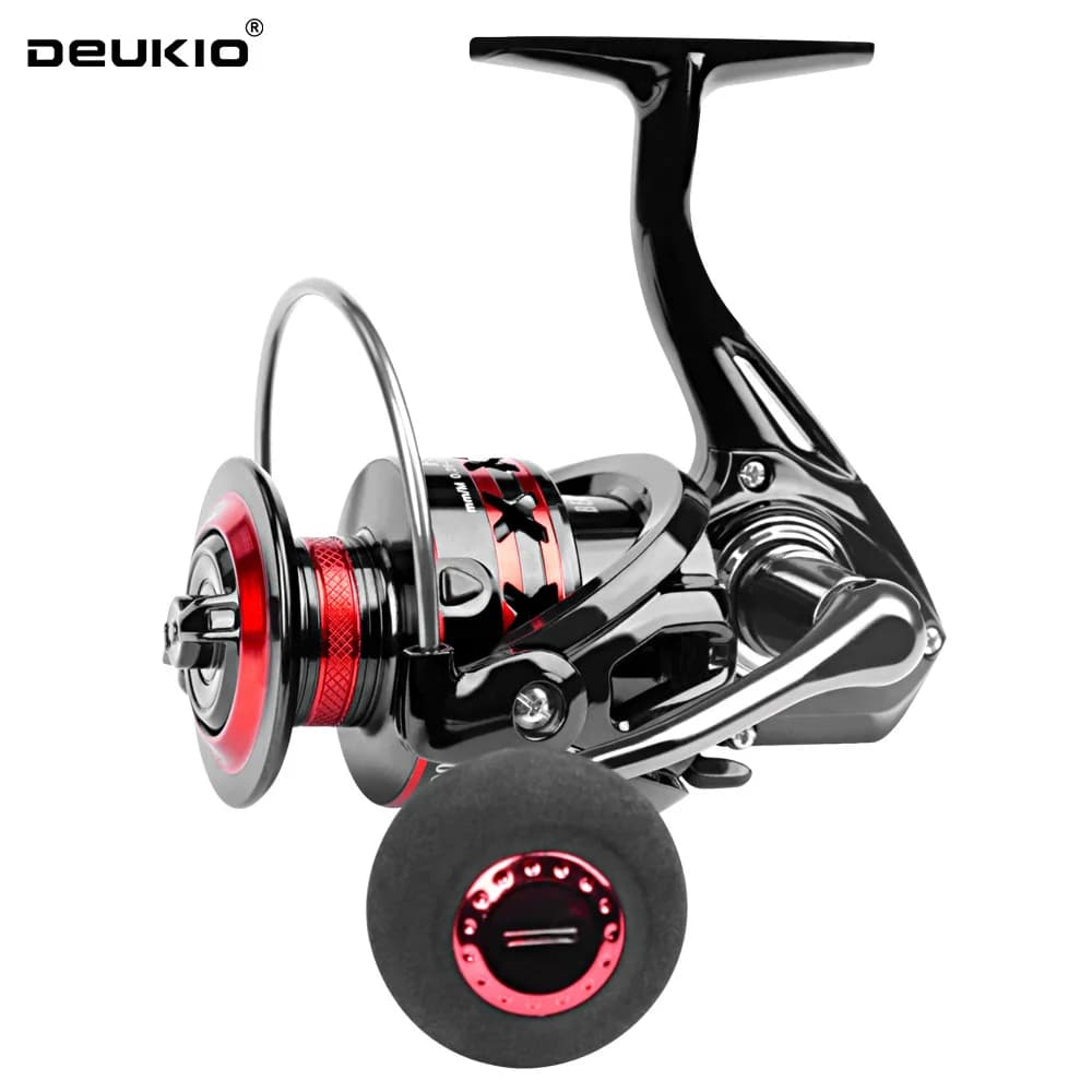 Moulinet spinning Deukio frein 12kg avec roulements durables et bobine métal eau douce mer