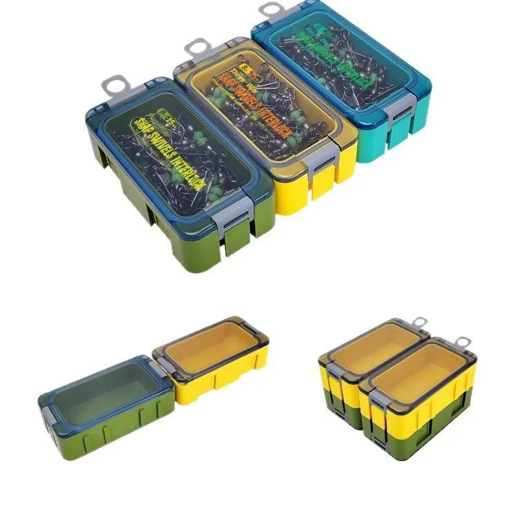Barillet lumineux connecteur de pêche 25 pièces avec émerillon et clip à verrou pour leurre souple