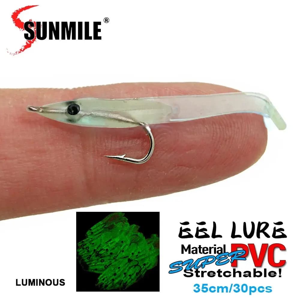 30 leurres souples anguille 35mm SUNMILE pour pêche à la carpe - wobblers et appâts souples haute performance