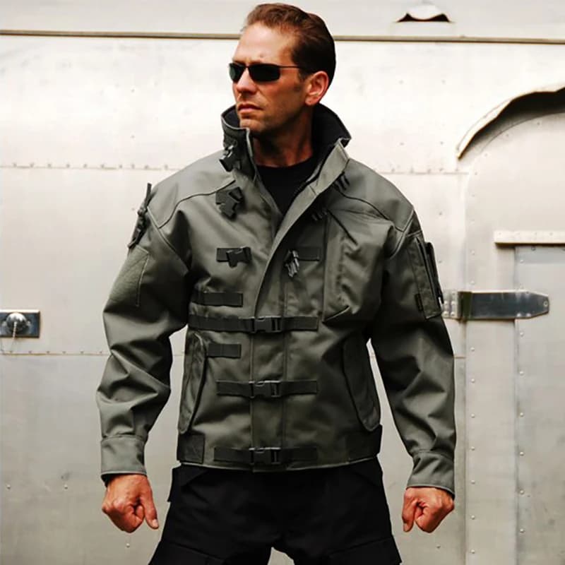 Veste bomber tactique militaire imperméable multi-poches pour randonnée pêche et chasse