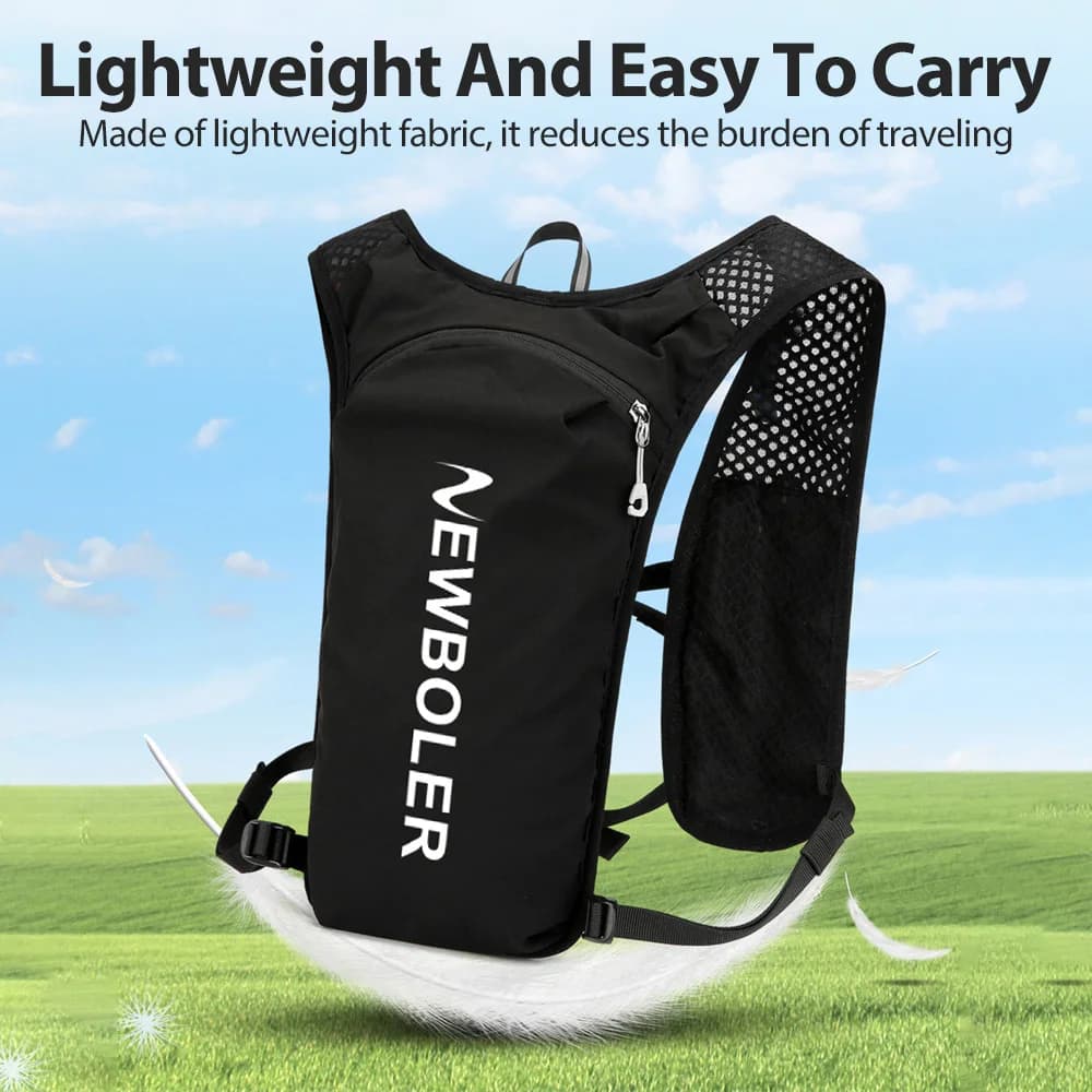 Sac à dos trail running 5L ultra léger avec système d'hydratation pour randonnée pêche active