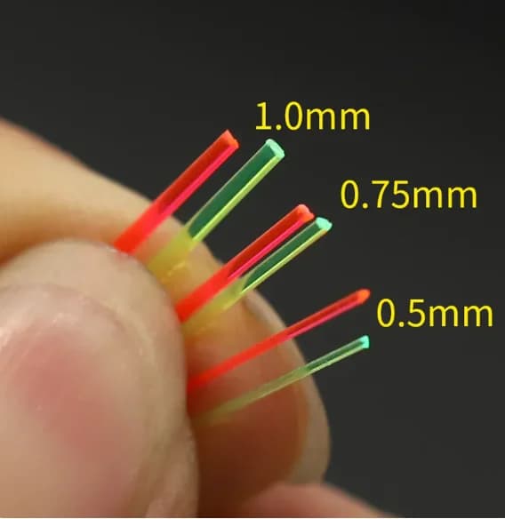 Viseur fibre optique 0.5mm à 1.0mm pour arc et fronde de pêche - Accessoire de précision 50cm