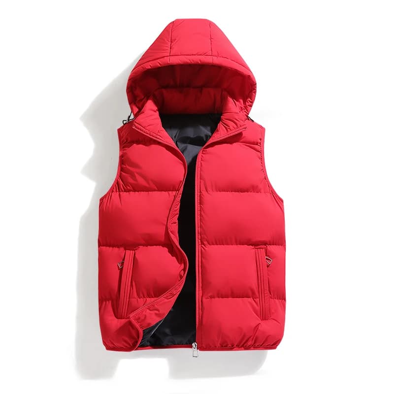 Veste sans manches imperméable hiver pêche, col montant et fermeture éclair, pour homme automne