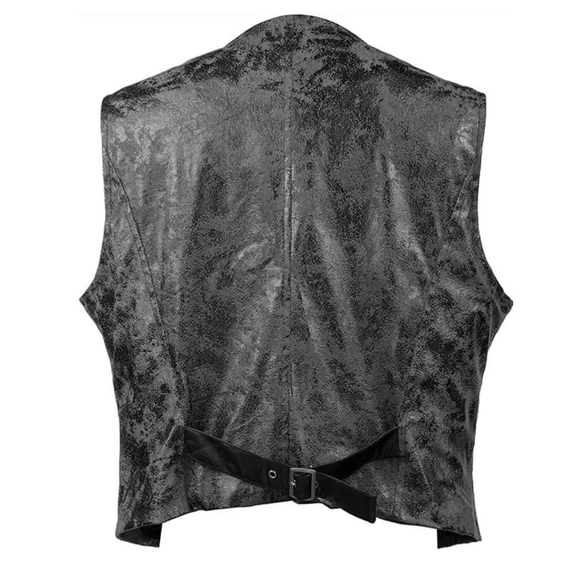 Veste sans manches homme cuir suédé hiver automne - Veston vintage col V casual rétro