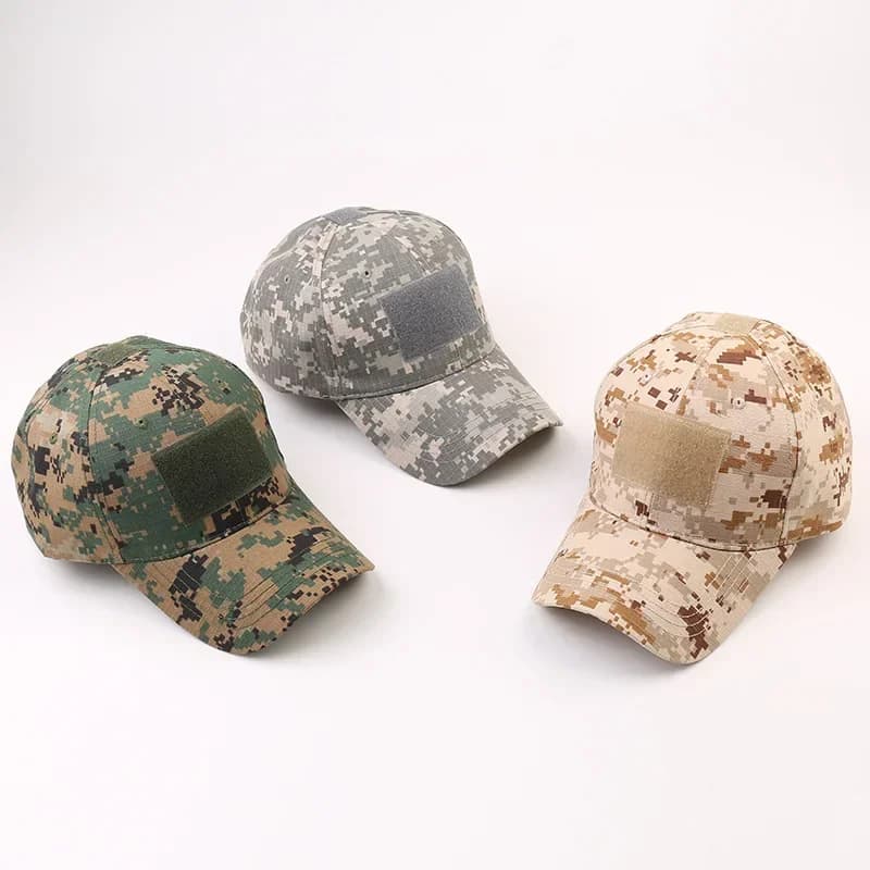 Casquette camouflage pêche tactique velcro réglable été multifonction outdoor homme