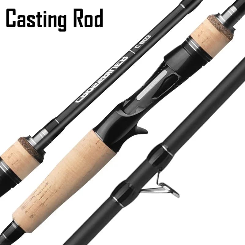 Canne à pêche carbone haute densité 3 brins action ultra rapide pour leurres et carpe puissance 25-30lb