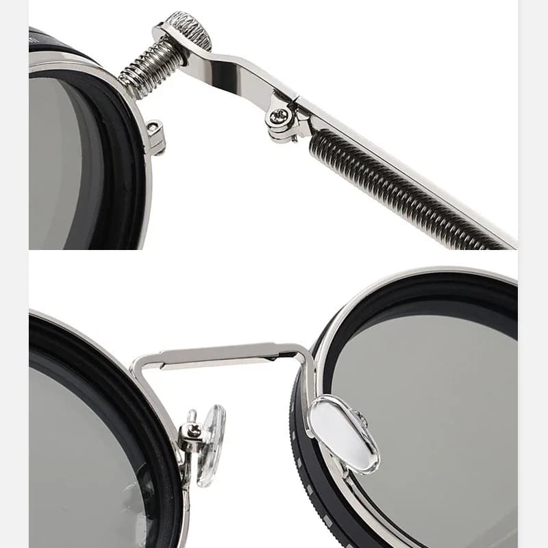Lunettes soleil polarisées rondes réglables ND9 pêche - Lunettes soleil homme femme rétro UV400 protection