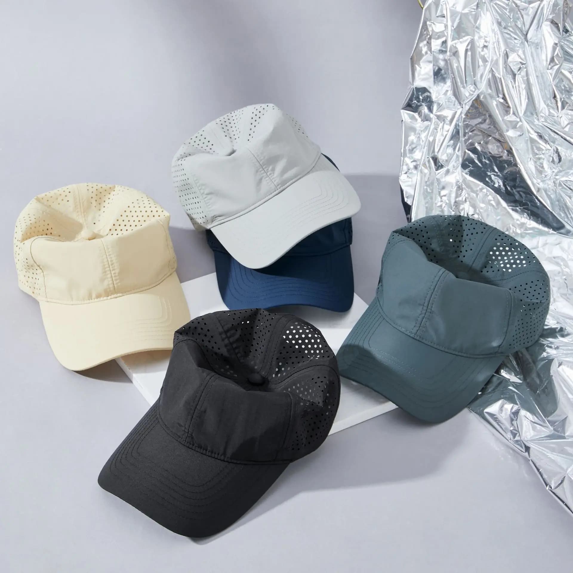 Casquette séchage rapide pêche sport - Chapeau mesh UV protection homme femme multi-couleurs