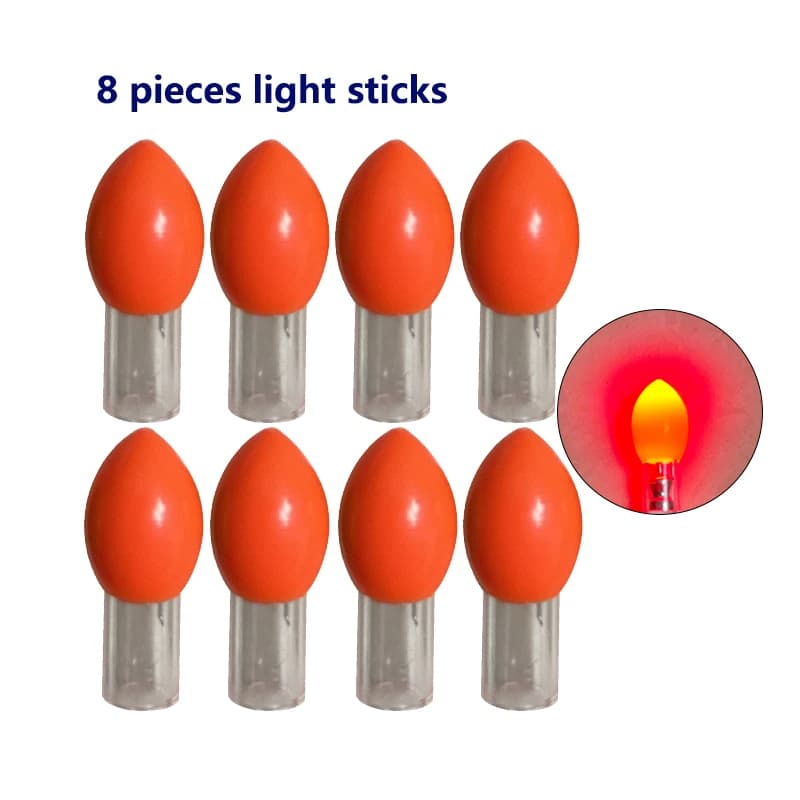 8 pièces bâton lumineux électronique pêche nocturne sans pile, leurre lumineux pour pêche en mer et surfcasting