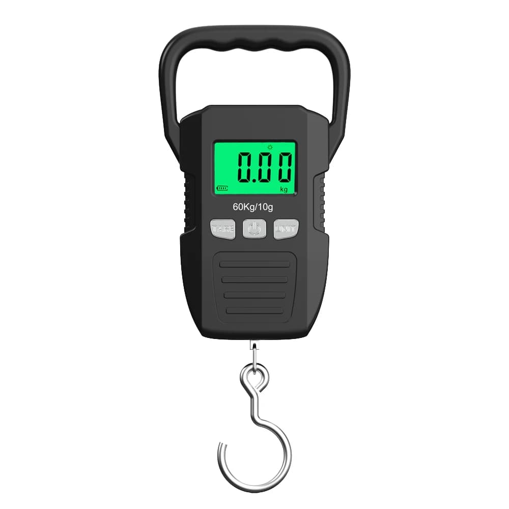 Balance pêche numérique portable 60kg 10g - Pèse-bagages électronique à accrocher avec chargeur USB