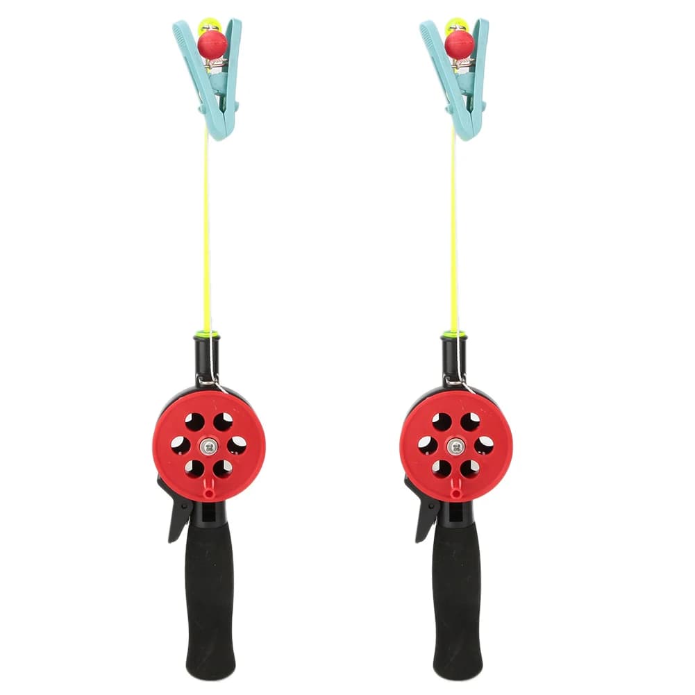 Kit 2 cannes pêche crabe avec pince crevettes - Accessoires pêche glace pour appâts crustacés