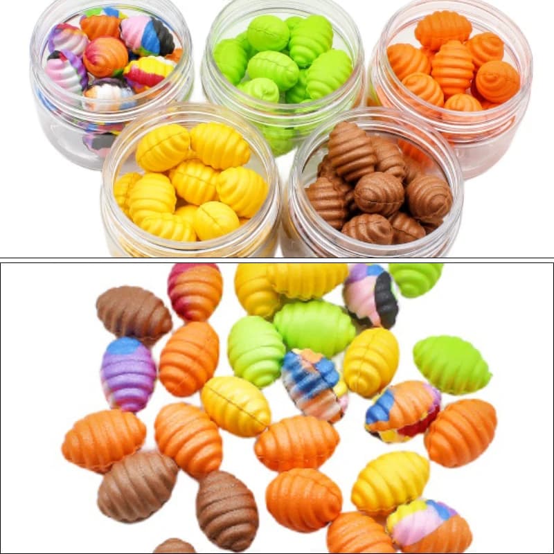 8 perles flottantes pour bouillettes carpe - accessoires flotteurs appâts pupes vers à soie pêche