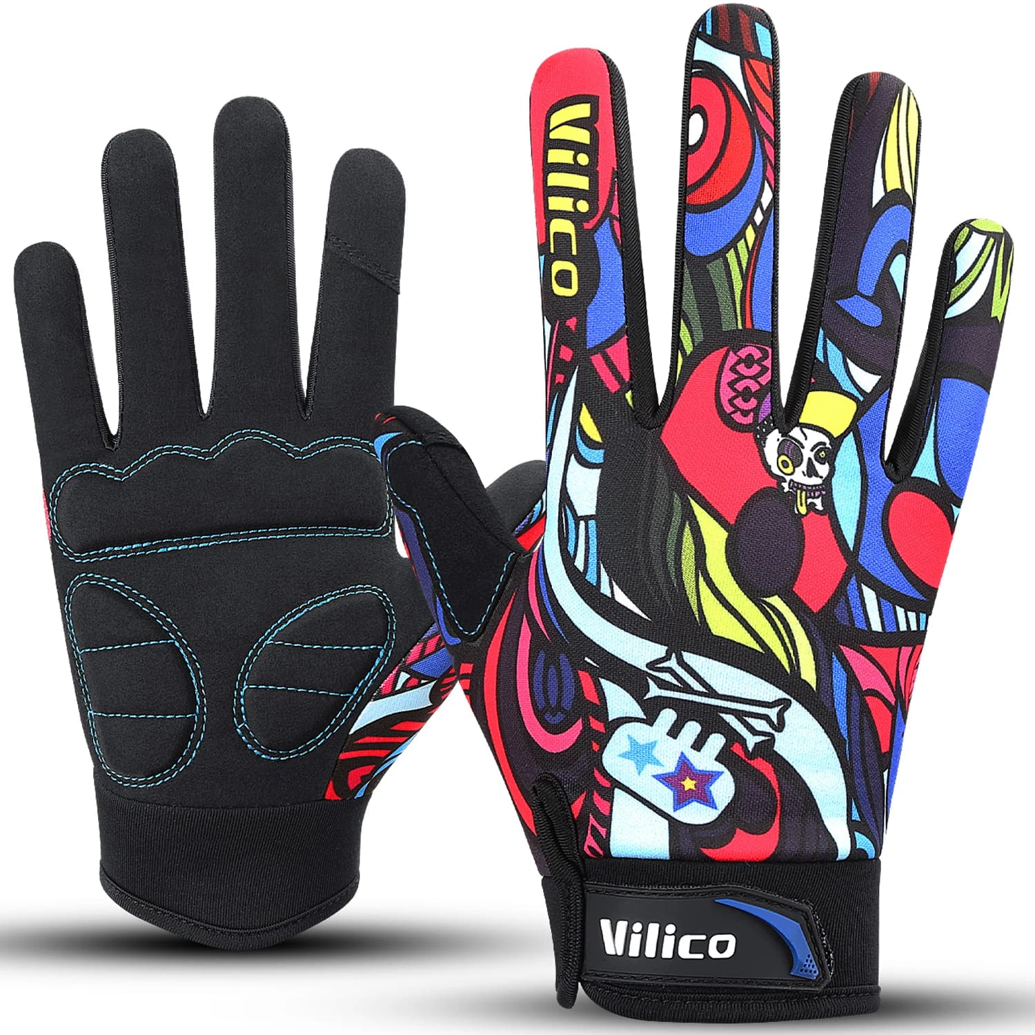 Gants vélo route anti-dérapants amortissants tactile sport montagne cadeau Halloween pêche