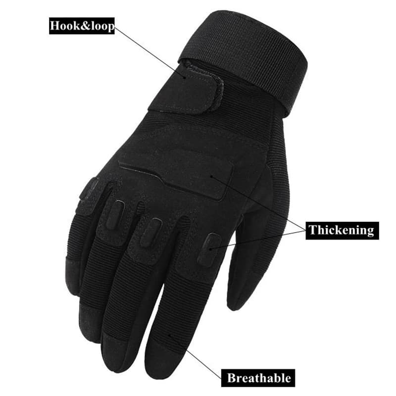 Gants tactiques forces spéciales mi-doigts/pleins sports extérieur pêche chasse mitaines armées