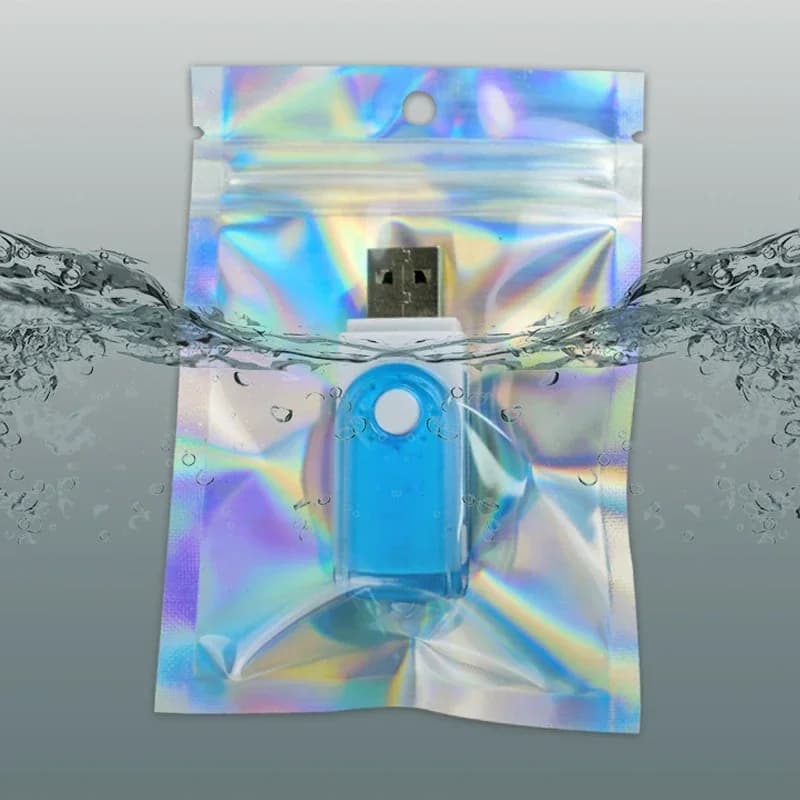 Sacs scellables laser 50/10PCS holographiques pour bonbons, bijoux, conservation alimentaire - étanches et réutilisables
