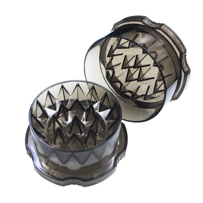 Broyeur à amorce pour carpe - Boîte en plastique fumé avec broyeur intégré pour bouillettes et appâts