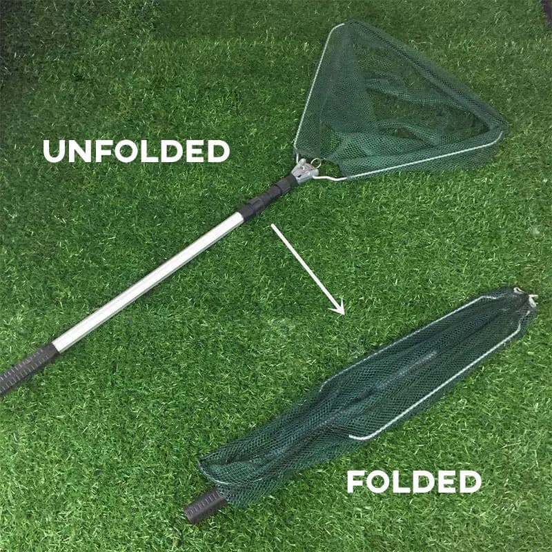 Filet de pêche télescopique aluminium 190 cm pliable pour carpe et pêche à la mouche en mer