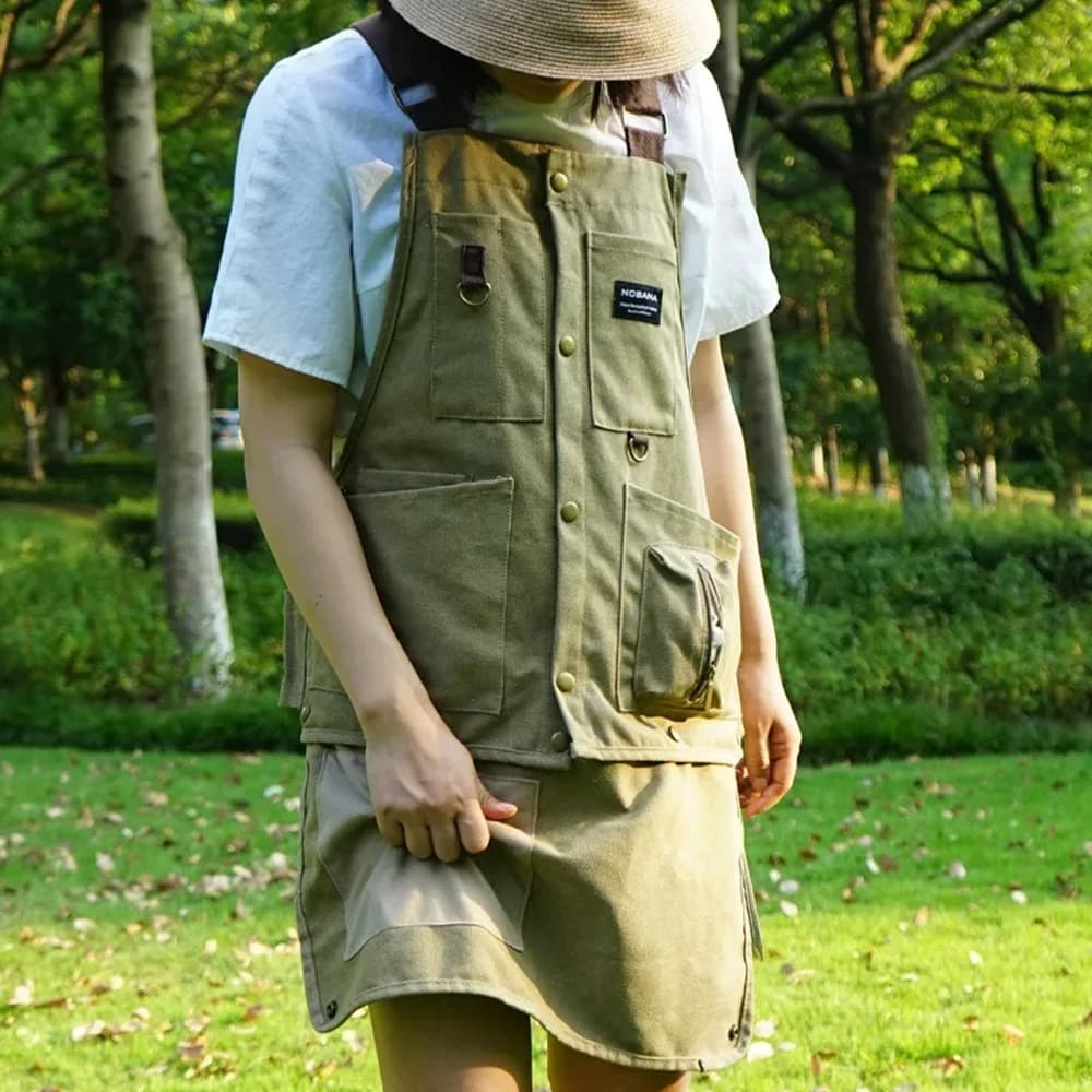 Tablier de pêche multi-poches durable, veste fonctionnelle pour homme et femme camping BBQ extérieur